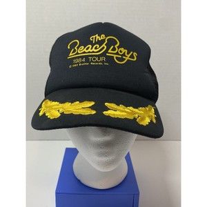 The Beach Boys 1984 Concert Tour Vintage Snapback Hat Cap great condition black